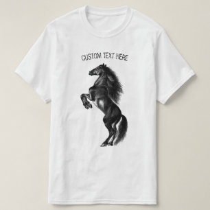 Camiseta vertical de caballo Mustang con texto Per