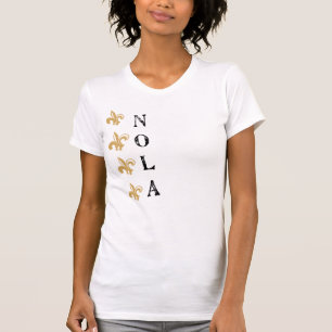 Camiseta vertical de NOLA Vtg de la flor de lis