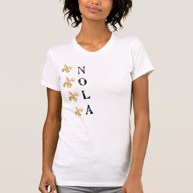 Camiseta vertical de NOLA Vtg de la flor de lis (Anverso)