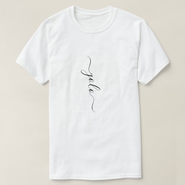 Camiseta Vertical Minimalista YOLO (Diseño del anverso)