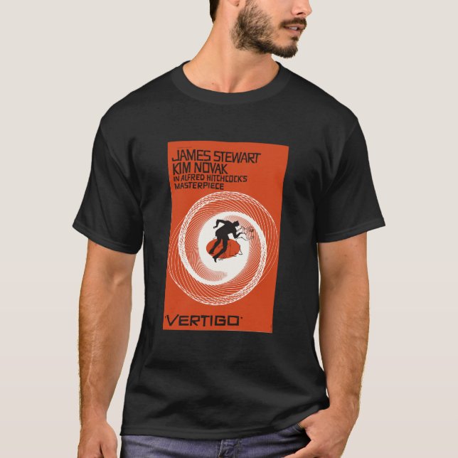 Camiseta Vértigo Poster de cine de 1958, antiguo dominio pú (Anverso)