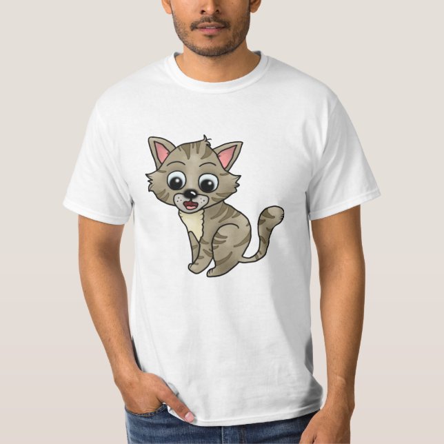 Camiseta Verwunderte Katze (Anverso)