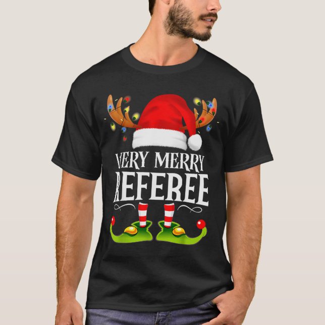 Camiseta Very Merry X-mas Referee Matching Christmas  (Anverso)