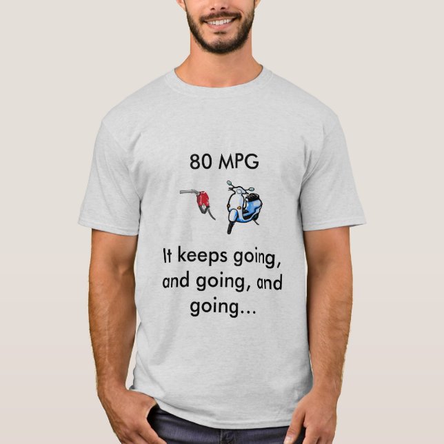 Camiseta Vespa 80 MPG que va y que va (Anverso)