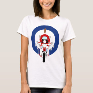 Camiseta Vespa de la blanco de la MOD