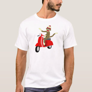 Camiseta Vespa del Vespa del mono del calcetín