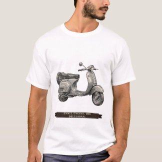 Camiseta Vespa Scooter Divertido "Motor Pequeño Grandes Del