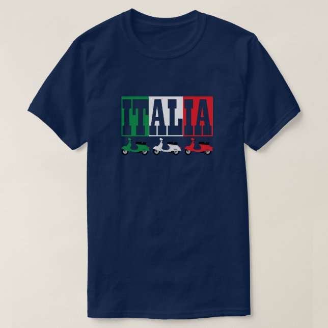 Camiseta Vespas italianas * Italia* (Diseño del anverso)