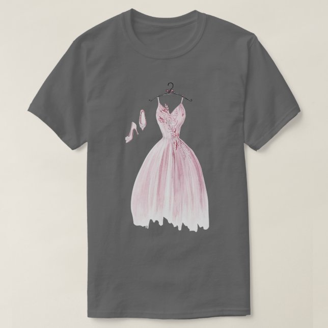 Camiseta Vestido boda rosa (Diseño del anverso)