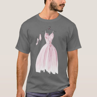 Camiseta Vestido boda rosa