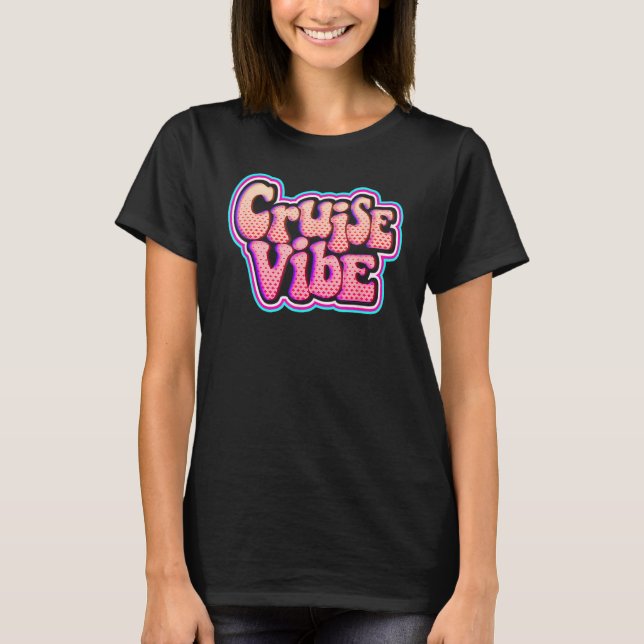 Camiseta Vestido de cruceros Vacaciones Vibe Bubble Gum Pin (Anverso)