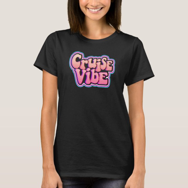 Camiseta Vestido de cruceros Vacaciones Vibe Bubble Gum Pin (Anverso)