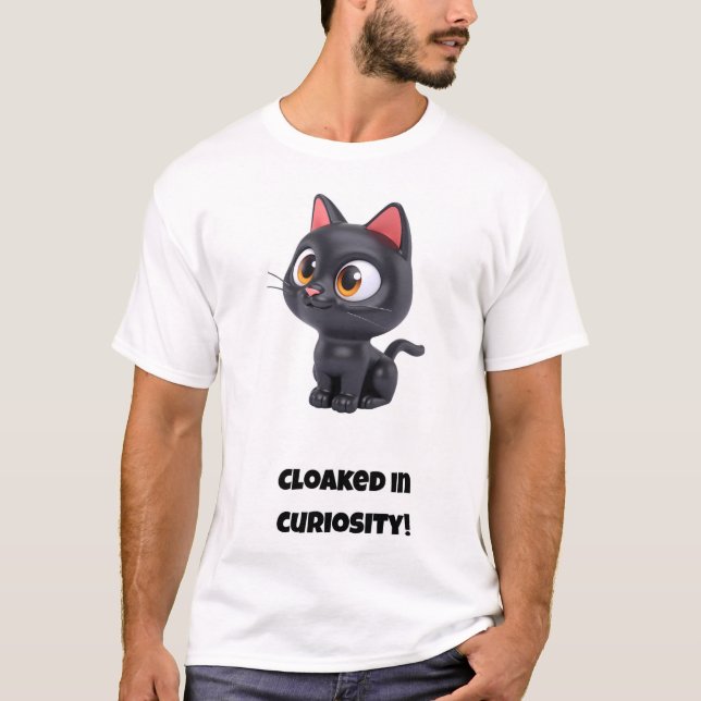 Camiseta ¡Vestido de curiosidad! Gato gracioso (Anverso)
