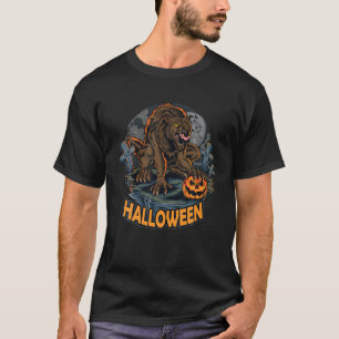 Camiseta Vestido De Halloween De Werewolf Para Hombres, Cal