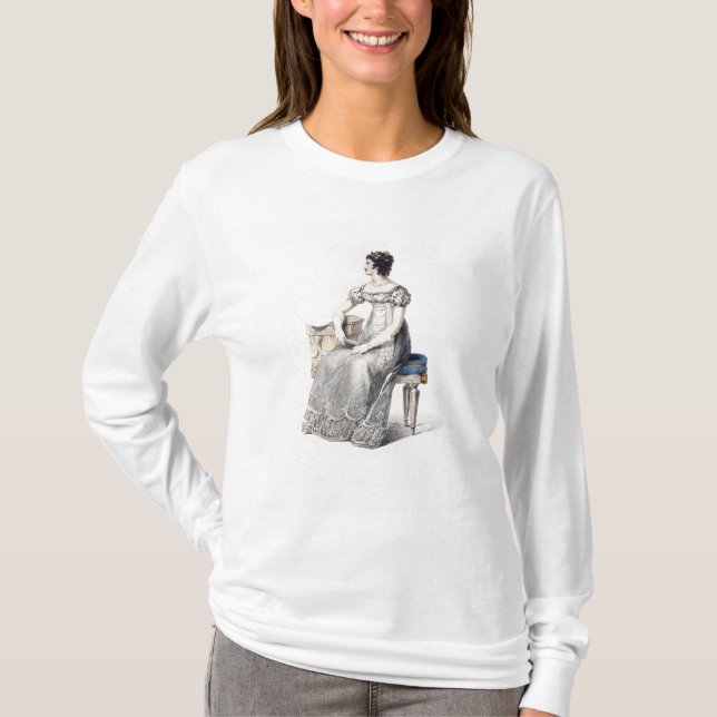 Camiseta Vestido de noche, placa de moda del Repo de (Anverso)