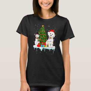 Camiseta Vestido de perro maltés Santa ilumina a Gorra de N