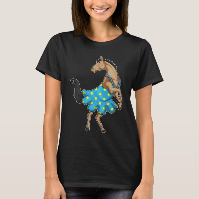Camiseta Vestido de puntos de polka de caballo (Anverso)