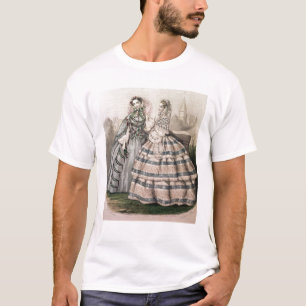 Camiseta Vestido del día para 1858, grabado por Barreau