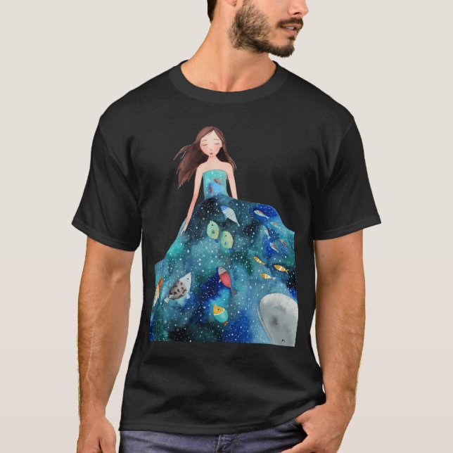 Camiseta vestido del océano (Anverso)