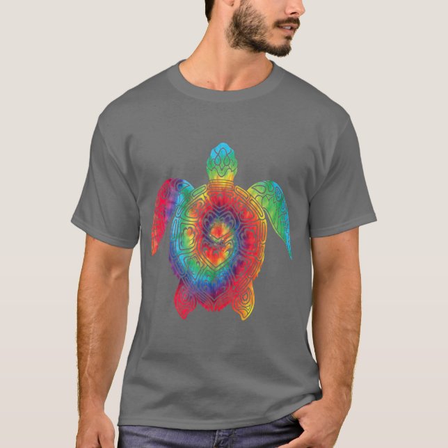 Camiseta Vestido hippie arcoiris de marea marina (Anverso)