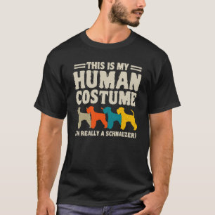 Camiseta Vestido humano Schnauzer Retro Perro picante sacud