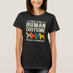 Camiseta Vestido humano Schnauzer Retro Perro picante sacud