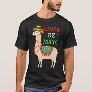 Camiseta Vestido Mexicano De Llama Fiesta Cinco De Mayo