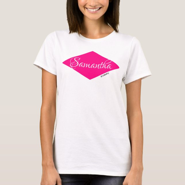 Camiseta Vestido nocturno HAMbWG - Diamante rosa personaliz (Anverso)