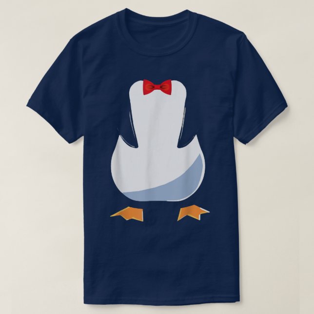 Camiseta Vestido pingüino tuedo Halloween tu (Diseño del anverso)