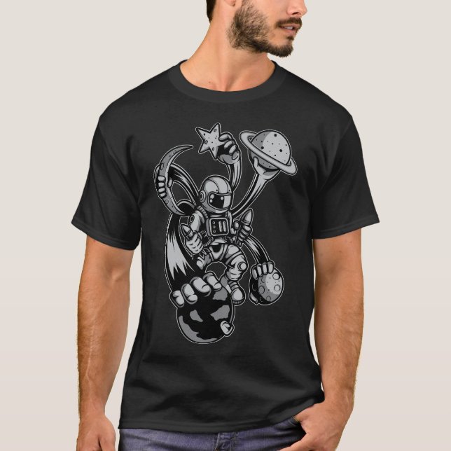 Camiseta Vestido proactivo astronauta (Anverso)