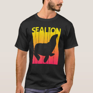 Camiseta Vestido retro animal de león marino