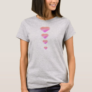 Camiseta vestido sin mangas de corazón rosa