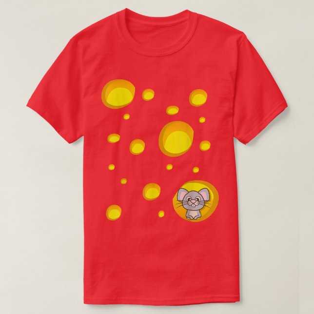 Camiseta Vestido suizo de queso    disfraz de Halloween  (Diseño del anverso)