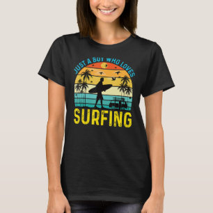 Camiseta Vestido surfista sólo un chico que ama el surf