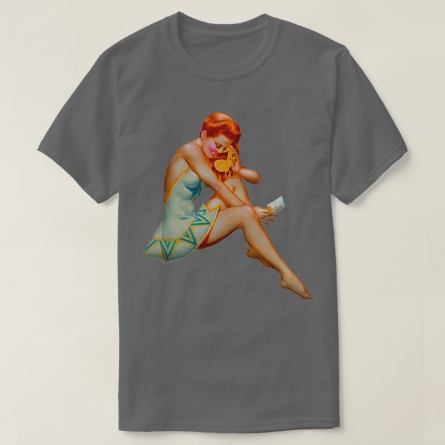 Camiseta Vestido verde Pin Up (Diseño del anverso)