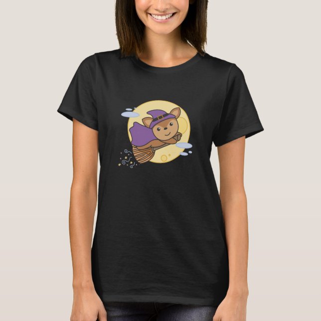 Camiseta Vestimenta de brujas de Deer Halloween (Anverso)