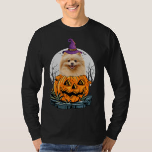 Camiseta Vestimenta De Halloween De Perro Pomerano Con Gorr