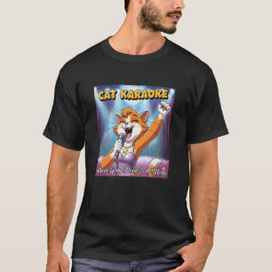 Camiseta Vestimenta de Karaoke de Gato Donde Cada Maullido 