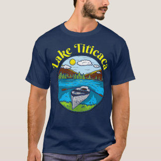 Camiseta Vestimenta del lago Titicaca Barco Retro Perú