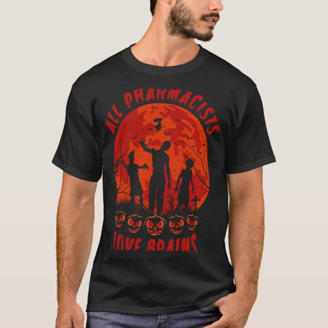 Camiseta Vestimenta farmacia de Halloween Todos los Farmacé (Anverso)