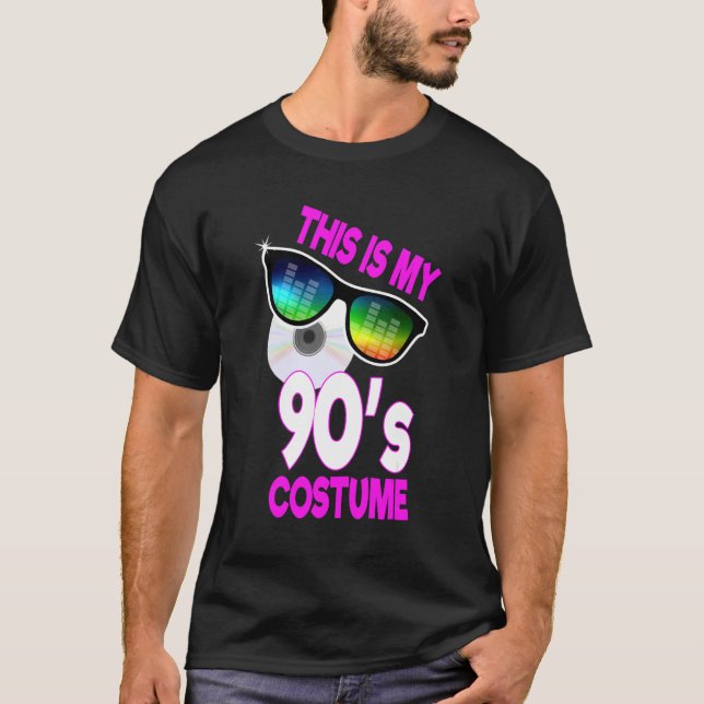 Camiseta Vestimenta Fiesta de los 90, este es mi disfraz de (Anverso)