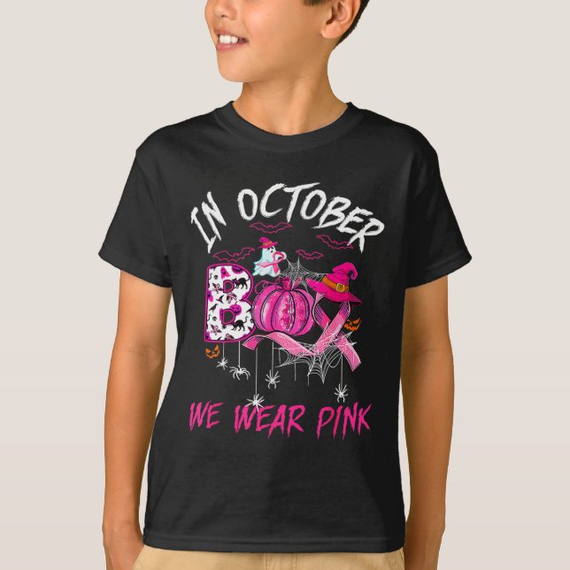 Camiseta Vestir Cáncer de Mama Rosa Guerrero Halloween Fant (Anverso)
