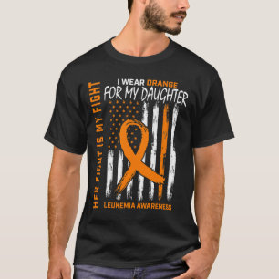 Camiseta Vestir Naranja Hija Leucemia Sensibilidad al cánce