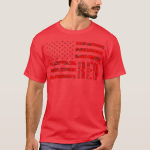 Camiseta Vestir Rojo Los Viernes Veteranos Militares Apoyar