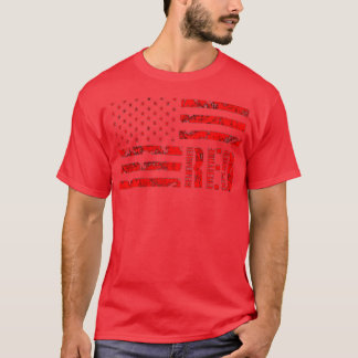 Camiseta Vestir Rojo Los Viernes Veteranos Militares Apoyar