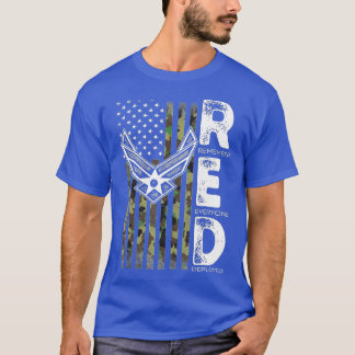 Camiseta Vestir Rojo Los Viernes Veteranos Militares Apoyar