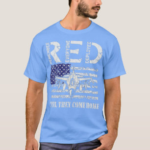 Camiseta Vestir Rojo Los Viernes Veteranos Militares Apoyar