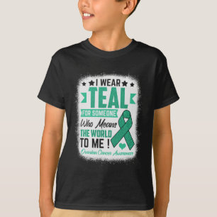 Camiseta Vestir Verde azulado Para Alguien Significa Cáncer