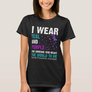 Camiseta Vestir Verde azulado Y Morado Por Alguien Que Sign