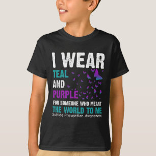 Camiseta Vestir Verde azulado Y Morado Por Alguien Que Sign